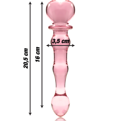 NEBULA SERIES BY IBIZA - MODEL 21 PINK CRYSTAL DILDO 20.5 CM -OR- 3.5 CM