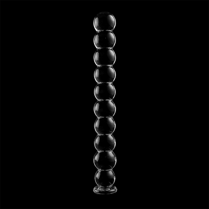 NEBULA SERIES BY IBIZA - MODEL 22 TRANSPARENT GLASS DILDO 21.5 CM -OR- 2.5 CM
