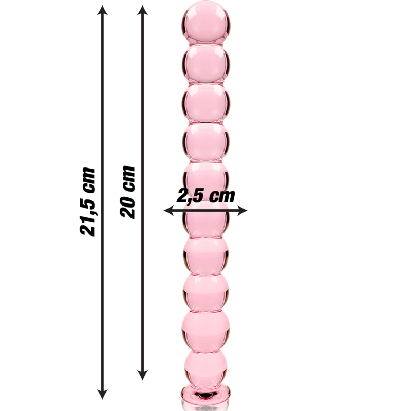 NEBULA SERIES BY IBIZA - MODELO 22 DILDO CRISTAL TRANSPARENTE 21.5 CM -O- 2.5 CM
