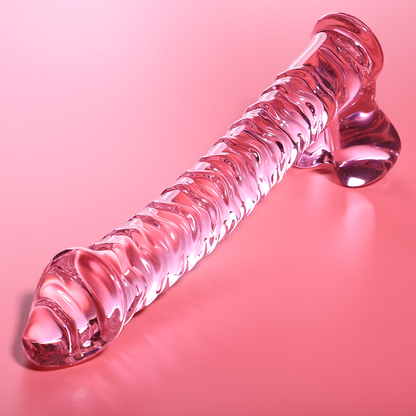 NEBULA SERIES BY IBIZA - MODEL 23 PINK CRYSTAL DILDO 21.5 CM -OR- 4 CM