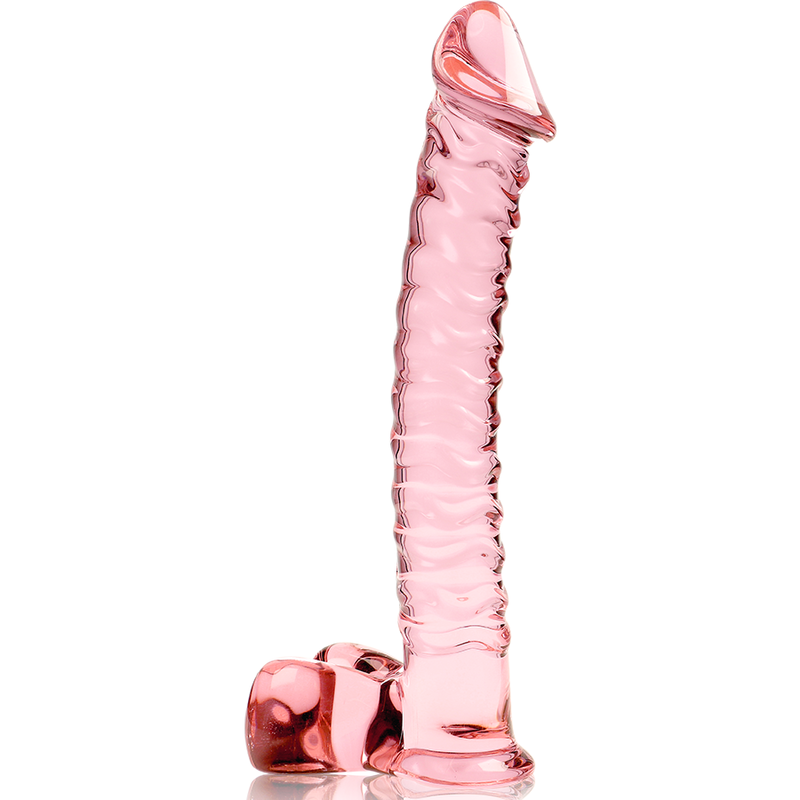 NEBULA SERIES BY IBIZA - MODEL 23 PINK CRYSTAL DILDO 21.5 CM -OR- 4 CM