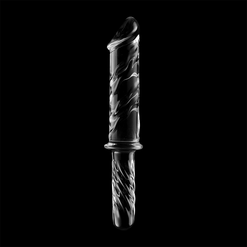 NEBULA SERIES BY IBIZA - MODEL 24 TRANSPARENT GLASS DILDO 28.5 CM -OR- 5 CM