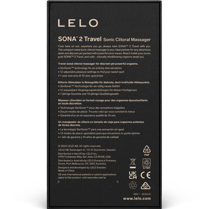 LELO - SONA 2 TRAVEL PURPLE SONIC CLITORAL MASSAGER