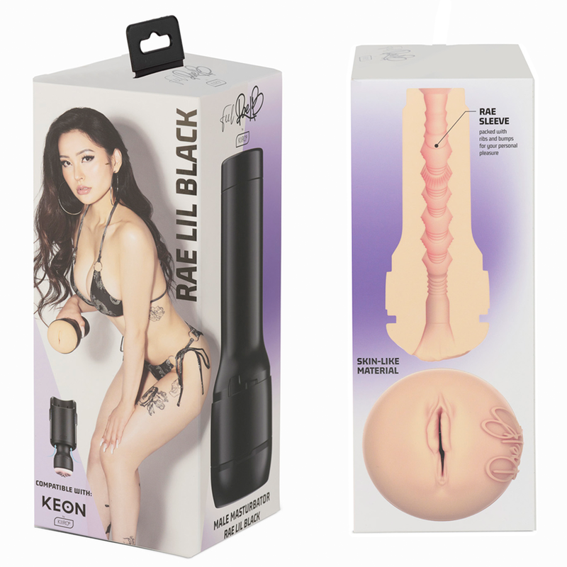 KIIROO - KEON + FEEL RAE LIL MASTURBATOR + AQUA QUALITY SMÖRJMIDDEL 50 ML