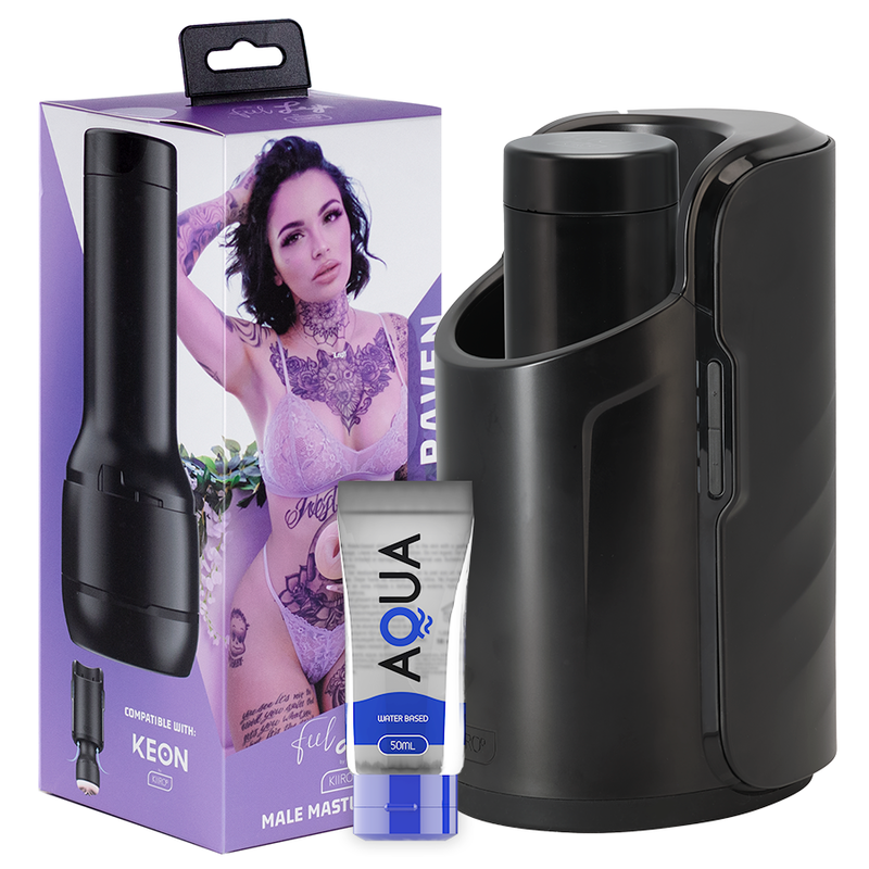 KIIROO - УПАКОВКА KEON + FEEL LEIGH RAVEN + AQUA QUALITY LUBRICANT 50 ML