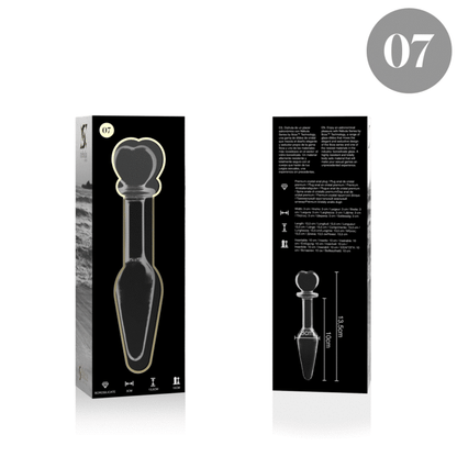 NEBULA SERIES BY IBIZA - MODELO 7 PLUG CRISTAL TRANSPARENTE 13.5 CM -O- 3 CM