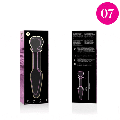 NEBULA SERIES BY IBIZA - MODELO 7 PLUG CRISTAL TRANSPARENTE 13.5 CM -O- 3 CM