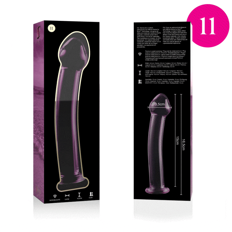 NEBULA SERIES BY IBIZA - MODEL 11 PINK CRYSTAL DILDO 16 CM -OR- 3 CM