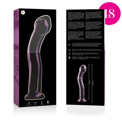 NEBULA SERIES BY IBIZA - MODEL 18 PINK CRYSTAL DILDO 18.5 CM -OR- 3.5 CM