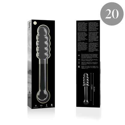 NEBULA SERIES BY IBIZA - MODELO 20 DILDO CRISTAL TRANSPARENTE 20.5 CM -O- 3 CM
