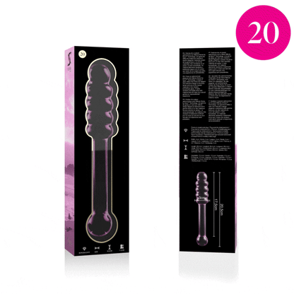 NEBULA SERIES BY IBIZA - MODEL 20 PINK CRYSTAL DILDO 20.5 CM -O- 3 CM