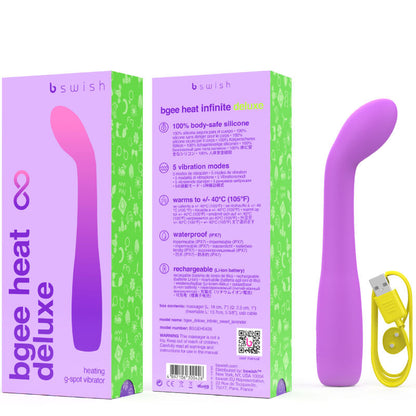 B SWISH - BGEE HEAT INFINITE DELUXE RECHARGEABLE SILICONE LAVENDER VIBRATOR