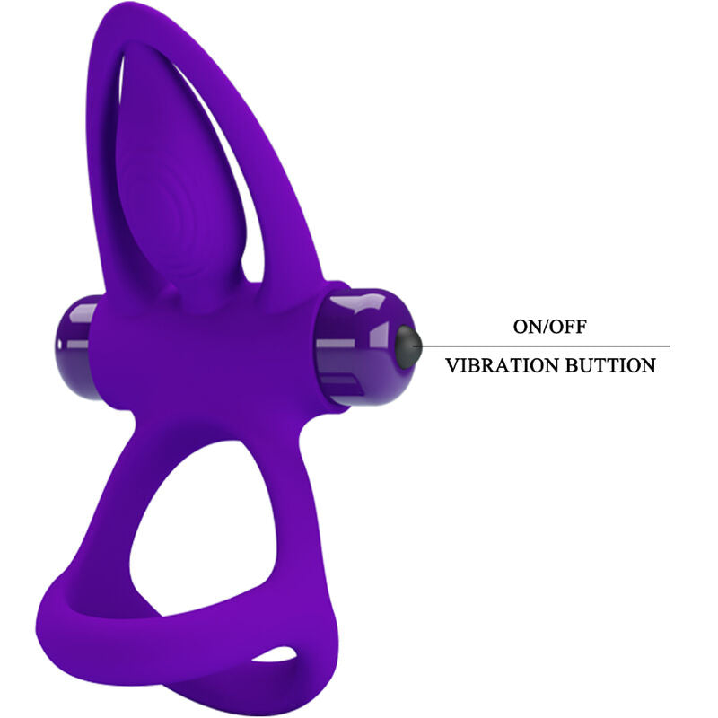 PRETTY LOVE - ANELL VIBRADOR 10 VIBRACIONS SILICONA VIOLETA