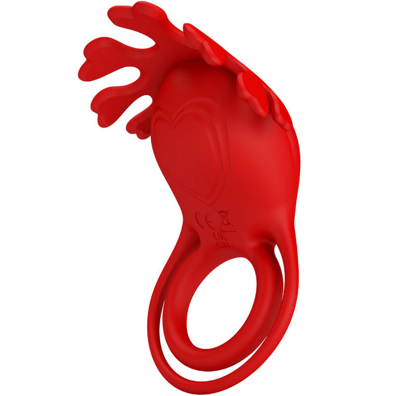 Pretty Love - Ruben Vibrador Ring 7 Vibrations Silicona Vermella