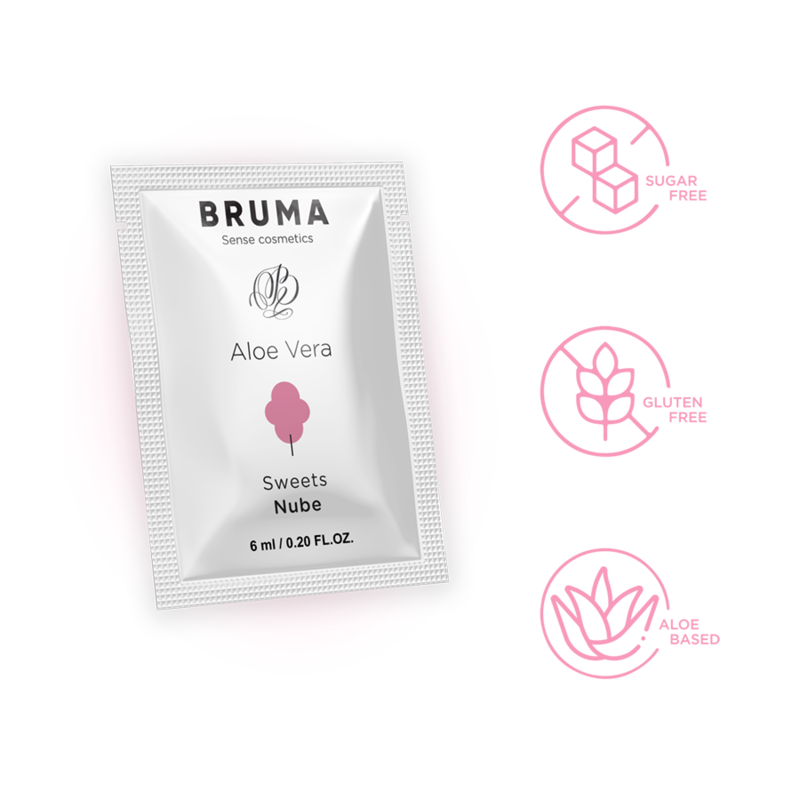 BRUMA - 6 ML GLIDING GEL WITH ALOE VERA COTTON CANDY FLAVOR