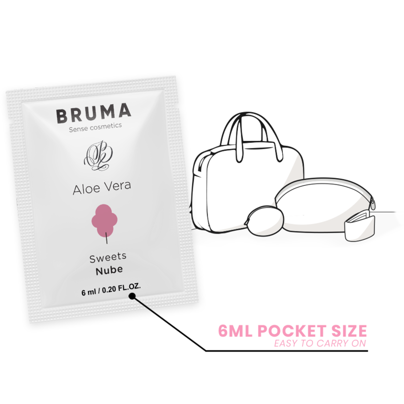 BRUMA - 6 ML GLIDING GEL WITH ALOE VERA COTTON CANDY FLAVOR