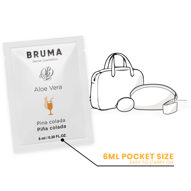 BRUMA - 6 ML GEL DESLIZANTE CON ALOE VERA SABOR A PIÑA COLADA