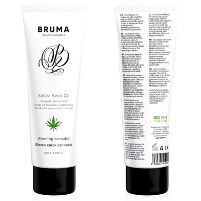BRUMA - GEL DESLIZANTE COM ÓLEO DE SEMENTE EFEITO CALOR SABOR CANNABIS 100 ML