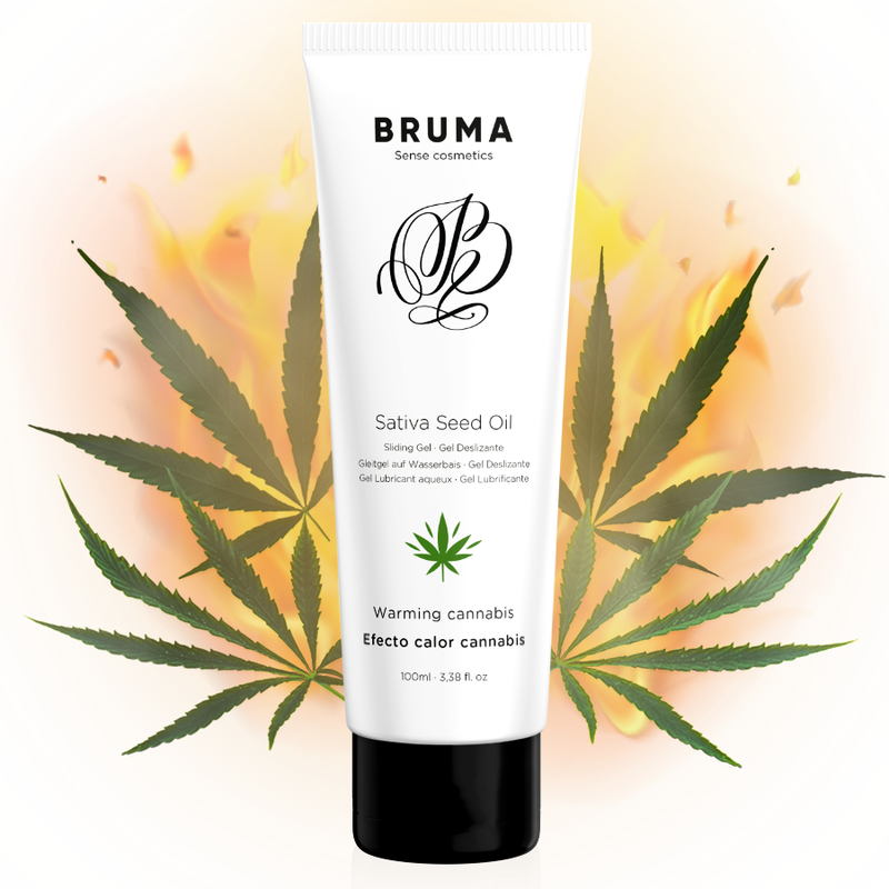 BRUMA - GEL DESLIZANTE COM ÓLEO DE SEMENTE EFEITO CALOR SABOR CANNABIS 100 ML