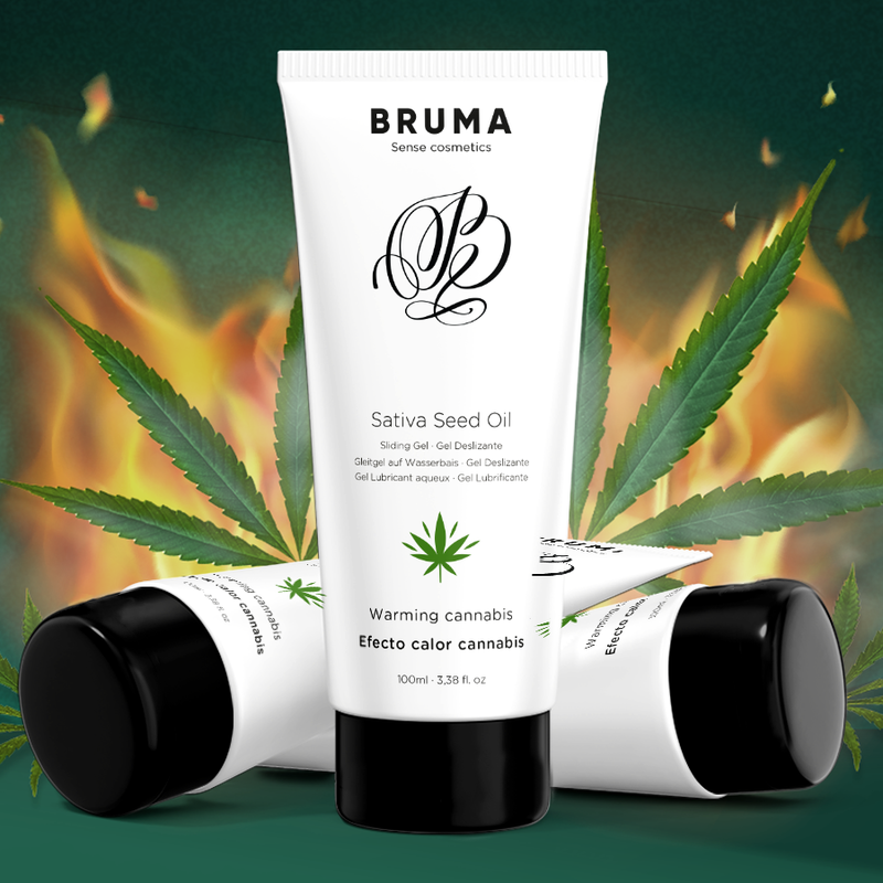 BRUMA - GEL DESLIZANTE COM ÓLEO DE SEMENTE EFEITO CALOR SABOR CANNABIS 100 ML