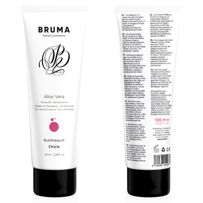 BRUMA - GLIDING GEL WITH ALOE VERA BUBBLEGUM FLAVOR 100 ML