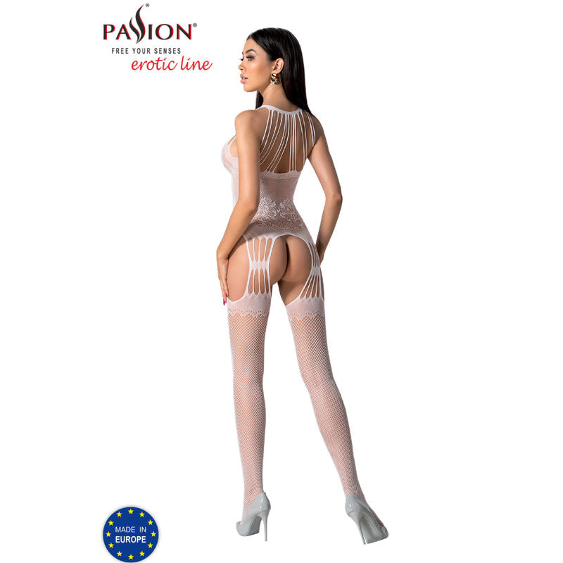 PASSION - BS095 BODYSTOCKING BLANCO TALLA ÚNICA