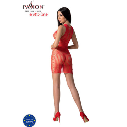 PASSION - BS097 BODYSTOCKING ROJO TALLA ÚNICA