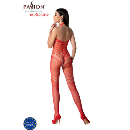 PASSION - BS100 BODYSTOCKING ROJO TALLA ÚNICA