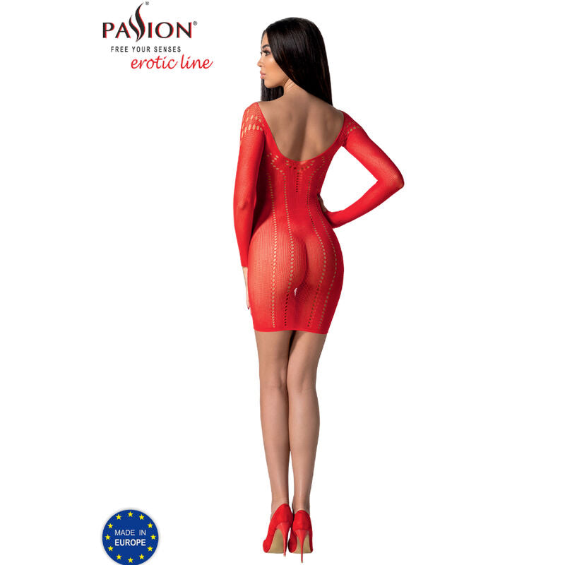 PASSION - BS101 BODYSTOCKING ROJO TALLA ÚNICA