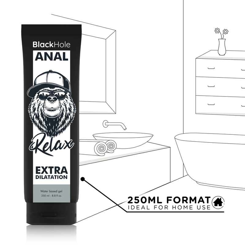 BLACK HOLE - GEL BASE AGUA DILATACIÓN ANAL 250 ML