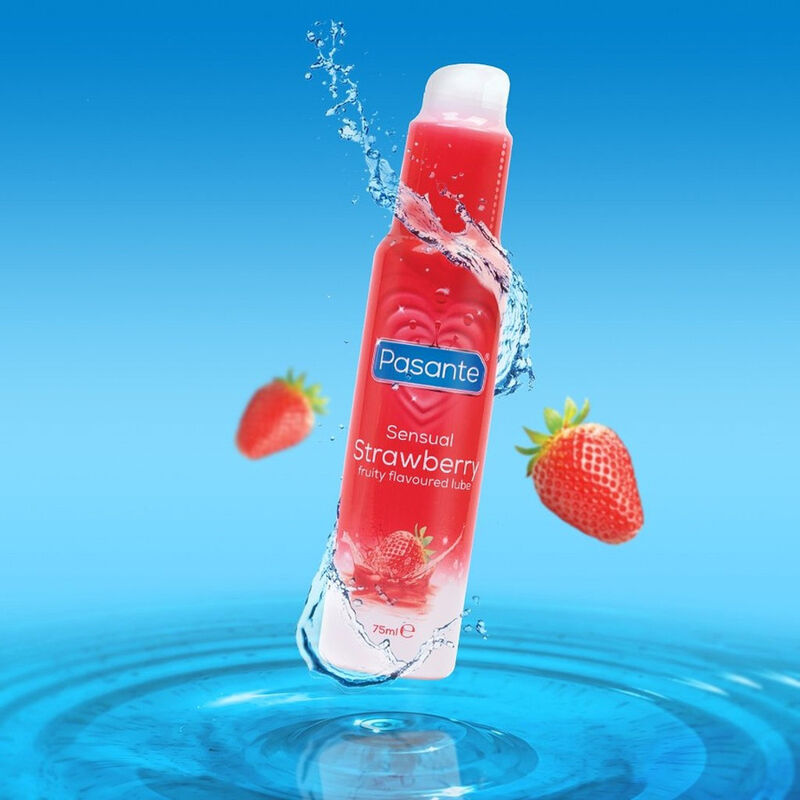 PASANTE - SENSUAL STRAWBERRY LUBRICANTE ÍNTIMO BASE AGUA SABOR FRESA 75 ML
