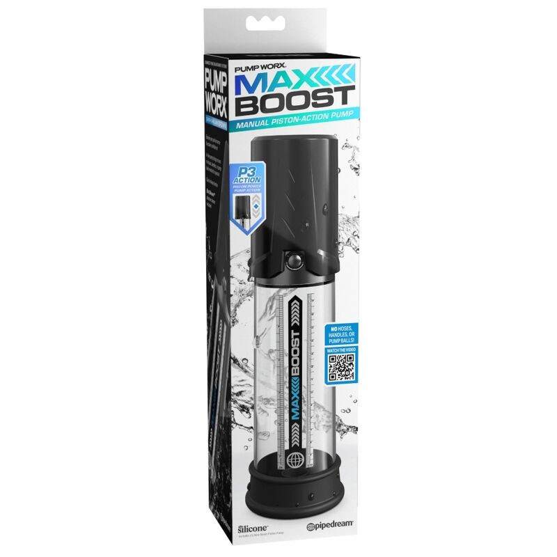 Pomp worx - erectiepomp max boost zwart