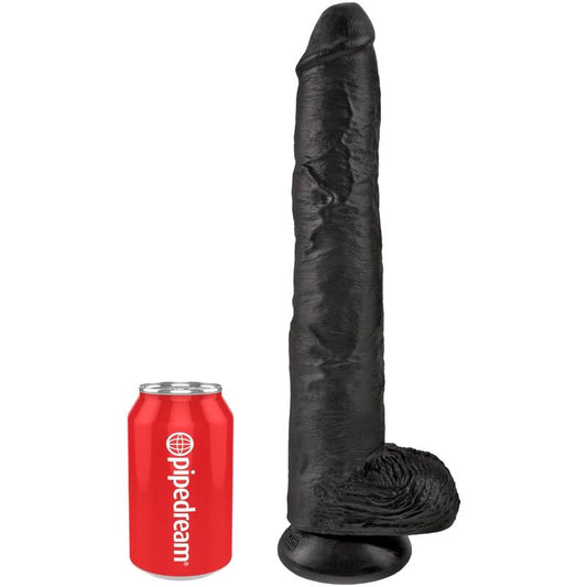 KING COCK - PÉNIS REALISTA COM TESTÍCULOS 30,5 CM PRETO