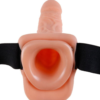 FETISH FANTASY SERIES - ADJUSTABLE HARNESS WITH REMOTE CONTROL, REALISTIC PENIS AND TESTICLES 17.8 CM