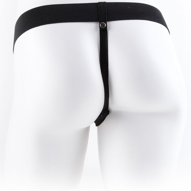 FETISH FANTASY SERIES - ADJUSTABLE HARNESS WITH REMOTE CONTROL, REALISTIC PENIS AND TESTICLES 17.8 CM