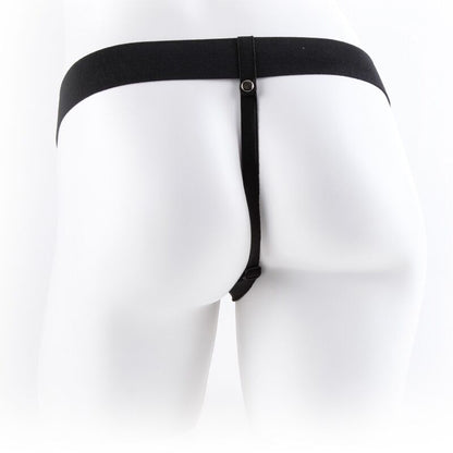 FETISH FANTASY SERIES - ARNÉS AJUSTABLE CONTROL REMOTO PENE REALÍSTICO CON TESTÍCULOS 23 CM