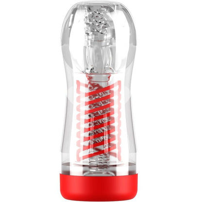 PDX ELITE - MASTURBADOR STROKER VIEWTUBE 2 COMPRESSIÓ ESPIRAL TRANSPARENT