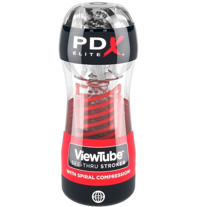 PDX ELITE - STROKER VIEWTUBE 2 TRANSPARENT SPIRALKOMPRESSION MASTURBATOR