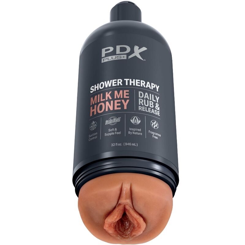 PDX PLUS - MASTURBADOR STROKER DISSENY DISCRET DE POT CHAMPU MILK ME HONEY CARAMEL