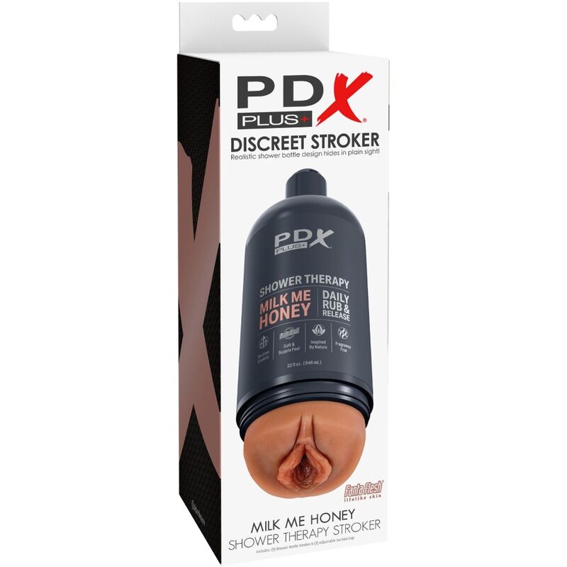 PDX PLUS - MASTURBADOR STROKER DISSENY DISCRET DE POT CHAMPU MILK ME HONEY CARAMEL