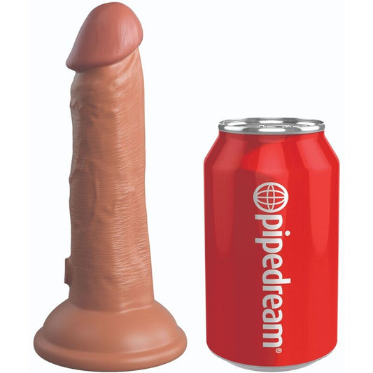 KING COCK - ÉLITE DILDO REALÍSTICO SILICONA 15.2 CM CARAMELO