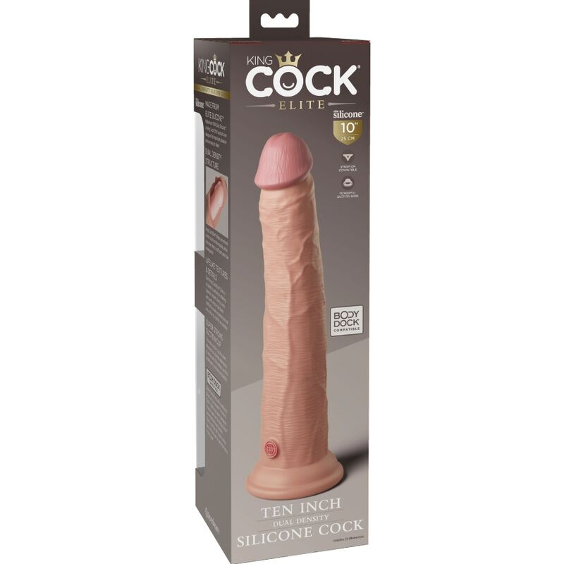 KING COCK - ÉLITE DILDO REALÍSTICO SILICONA 25.4 CM