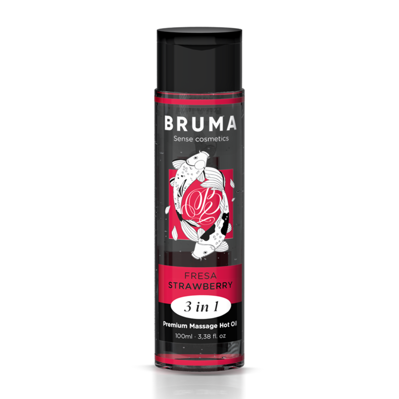 BRUMA - PREMIUM MASSAGE OIL WITH WARMING EFFECT AND STRAWBERRY FLAVOR 3 IN 1 - 100 ML