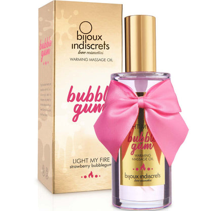 BIJOUX - INDISCRETS LIGHT MY FIRE WARMING MASSAGE OIL BUBBLEGUM FLAVOR