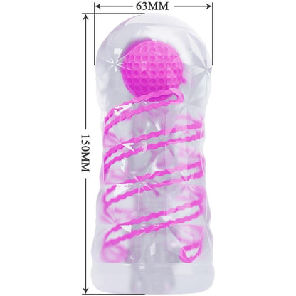 RÄTT KÄRLEK - FANTASY MANLIG MASTURBATOR MED INRE SPIRAL OCH TRANSPARENTA BOLLAR