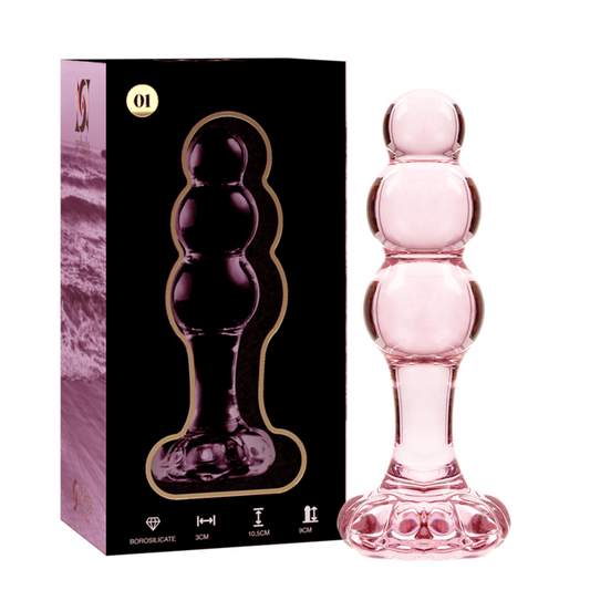 NEBULA SERIES BY IBIZA - MODEL 1 PINK CRYSTAL PLUG 10.5 CM -O- 3 CM