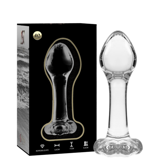 NEBULA SERIES BY IBIZA - MODELO 2 PLUG CRISTAL TRANSPARENTE 11 CM -O- 3.5 CM