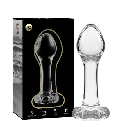 NEBULA SERIES BY IBIZA - MODELO 2 PLUG CRISTAL TRANSPARENTE 11 CM -O- 3.5 CM