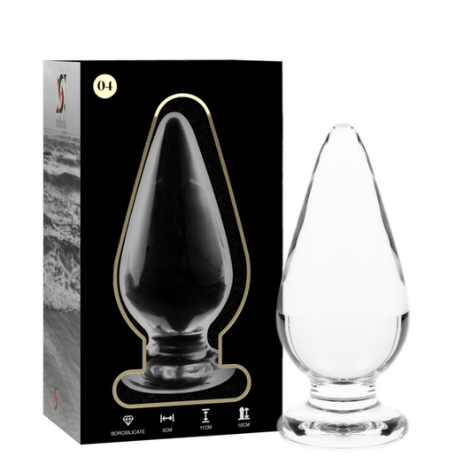 NEBULA SERIES BY IBIZA - MODEL 4 PLUG TRANSPARENT GLASS 11 CM -OR- 5 CM