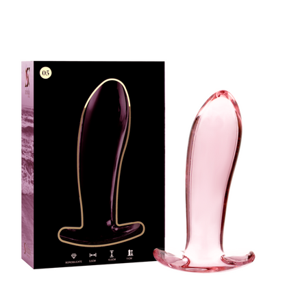 NEBULA SERIES BY IBIZA - MODEL 5 PINK CRYSTAL PLUG 12.5 CM -OR- 3.5 CM